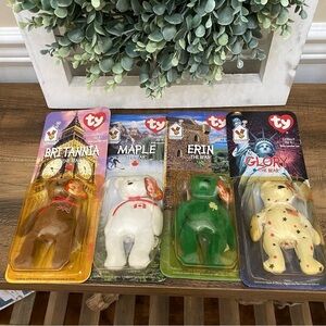 Vintage 1999 TY Teenie Beanie Baby Bears set lot McDonalds